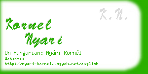 kornel nyari business card
