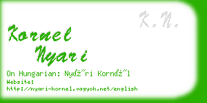 kornel nyari business card